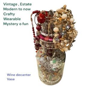 Estate Vintage to Modern Decanter of mystery 
Craftable , wearable , gift able